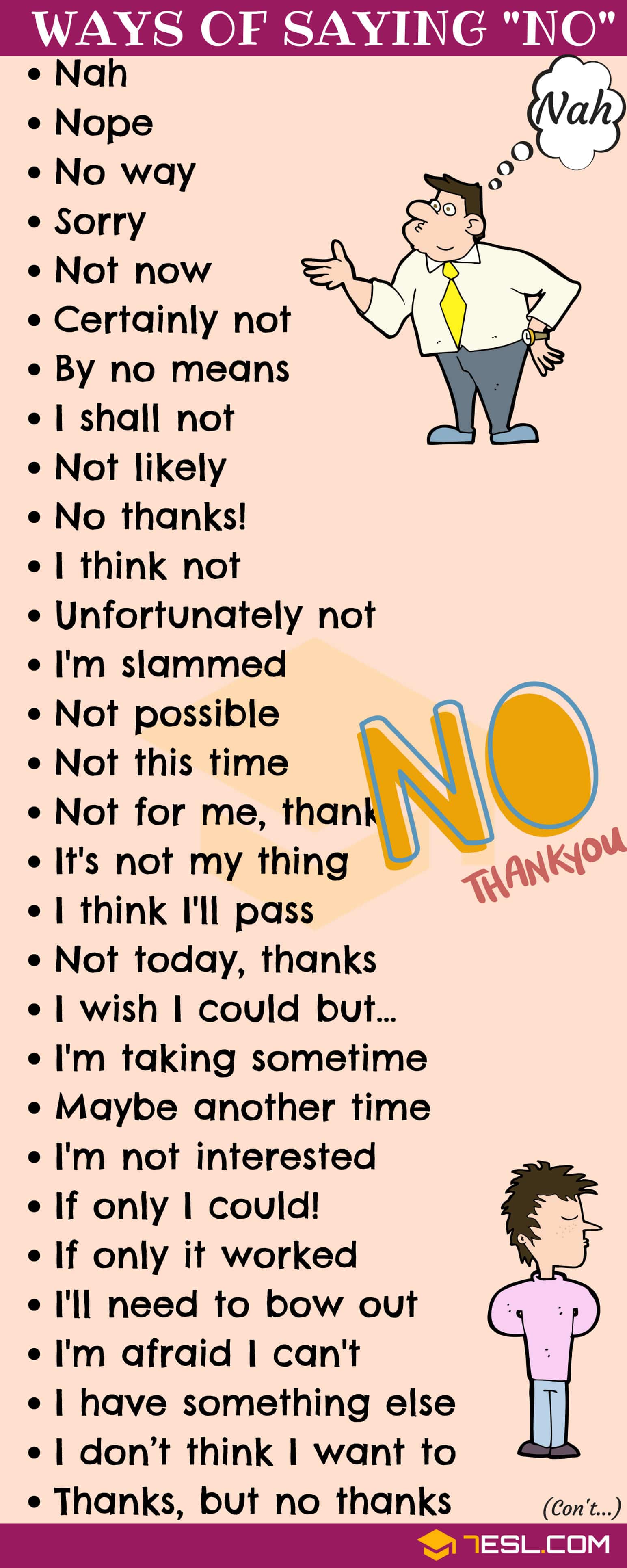 Ways of Saying NO