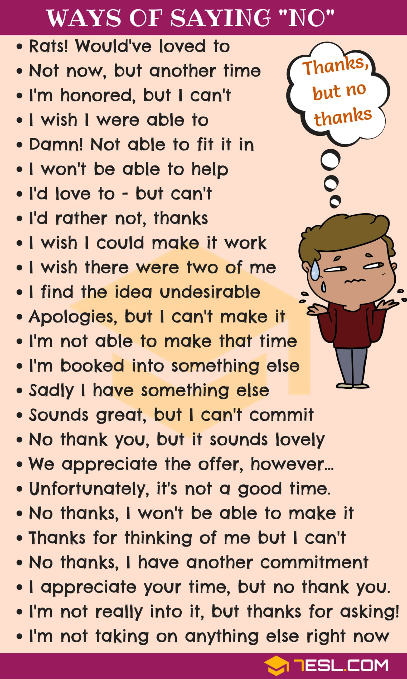Ways of Saying NO