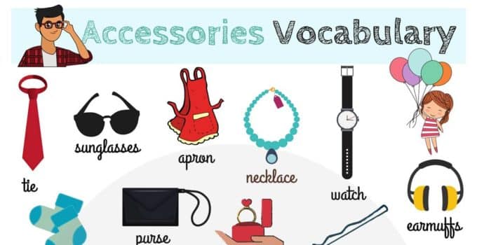 Accessories Vocabulary in English 1