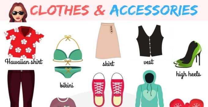 Clothes and Accessories Vocabulary in English 1