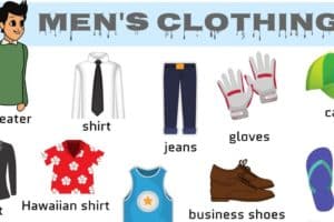 Men’s Clothing Vocabulary with Pictures