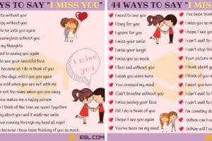 Beautiful Ways to Say I MISS YOU in English