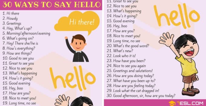 Different Ways to Say HELLO in English 1