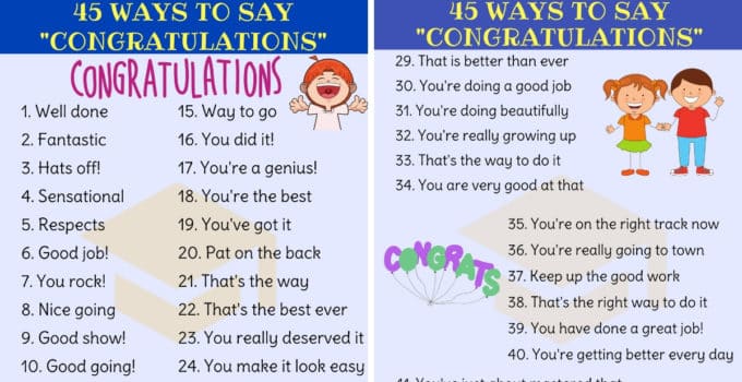 Delightful Ways to say CONGRATULATIONS in English 1