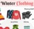 Winter Clothing Vocabulary in English