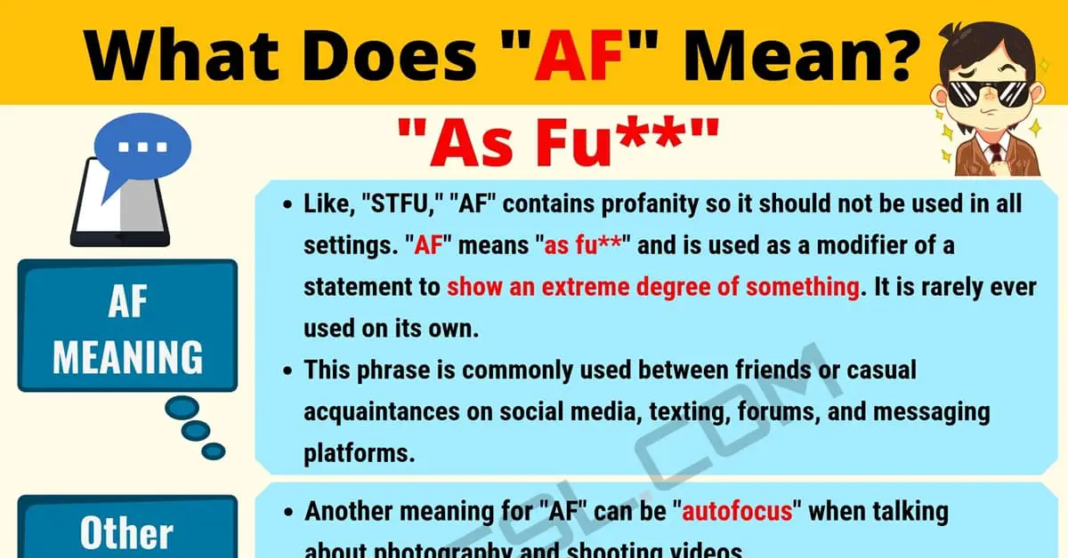 Af Meaning What Does Af Mean Fluent Land