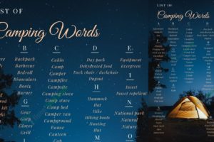 Camping Vocabulary: Useful Camping List with Pictures and Examples