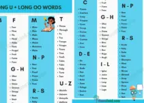 Long U + Long OO words vocabulary List