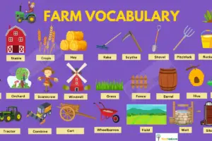Farm Vocabulary Word List