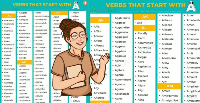 Verbs That Start with A – Full List 1