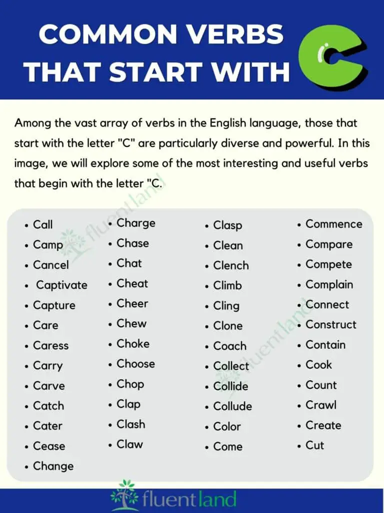 Common Verbs That Start with C - Definitions and Examples 2