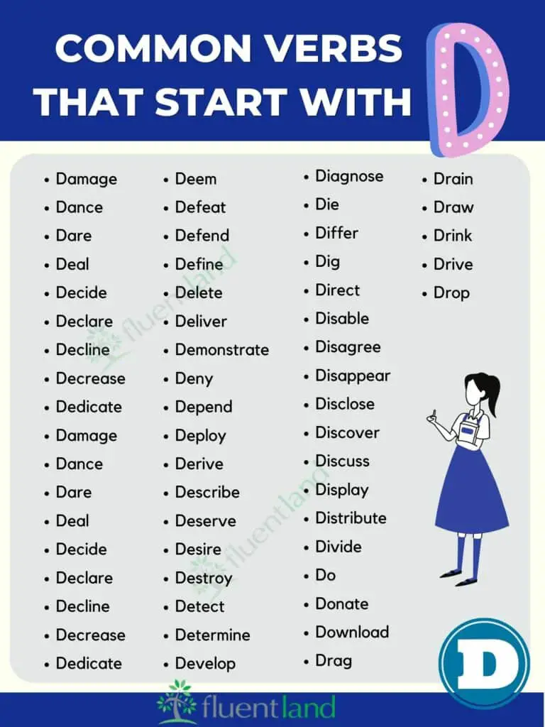 Common Verbs That Start with D ( Definition and Example) 2