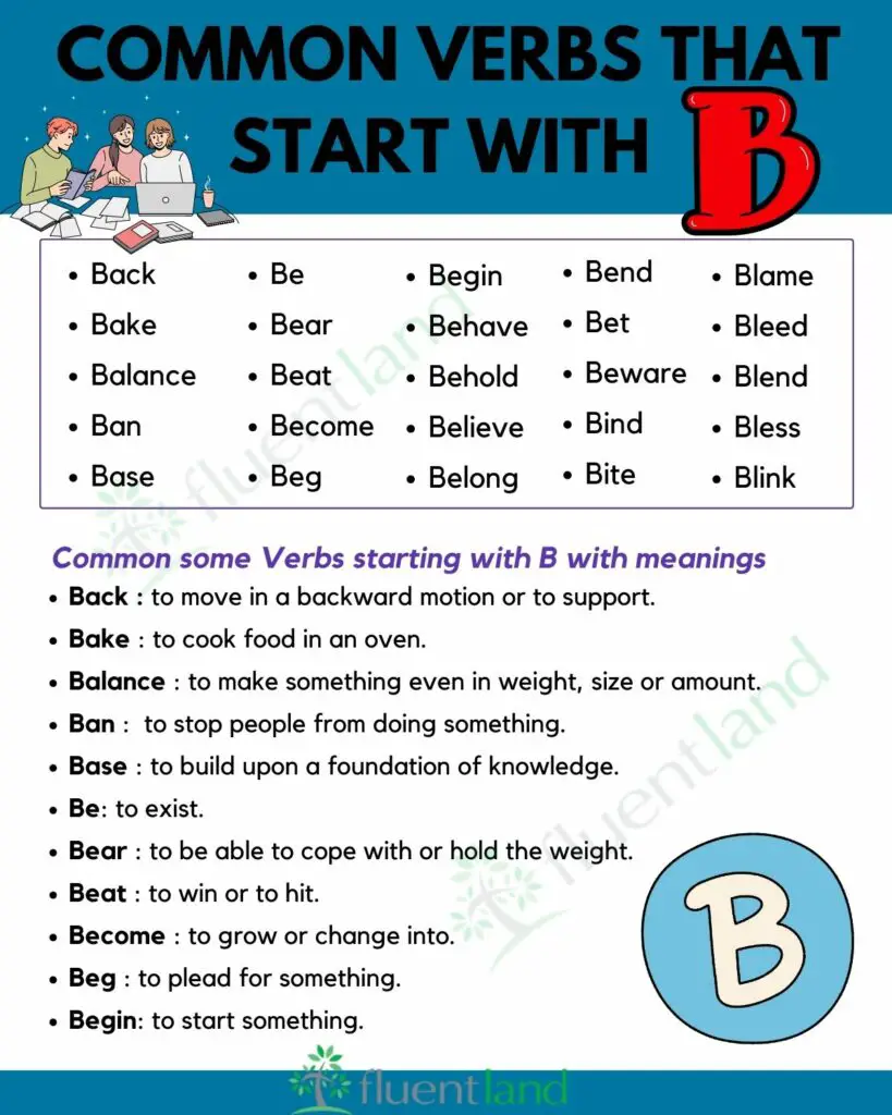 Common Verbs That Start with B ( Definitions and Examples) 3