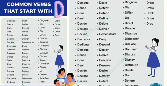 Common Verbs That Start with D ( Definition and Example) 1