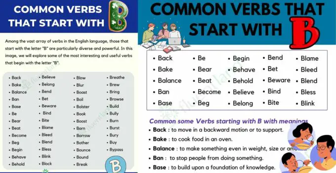 Common Verbs That Start with B ( Definitions and Examples) 1