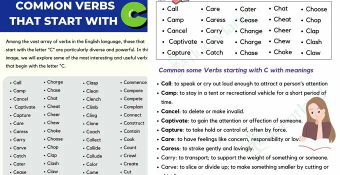 Common Verbs That Start with C - Definitions and Examples 1