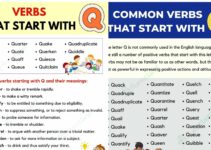 Verbs that start with Q ( Definition and Example)